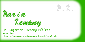 maria kempny business card